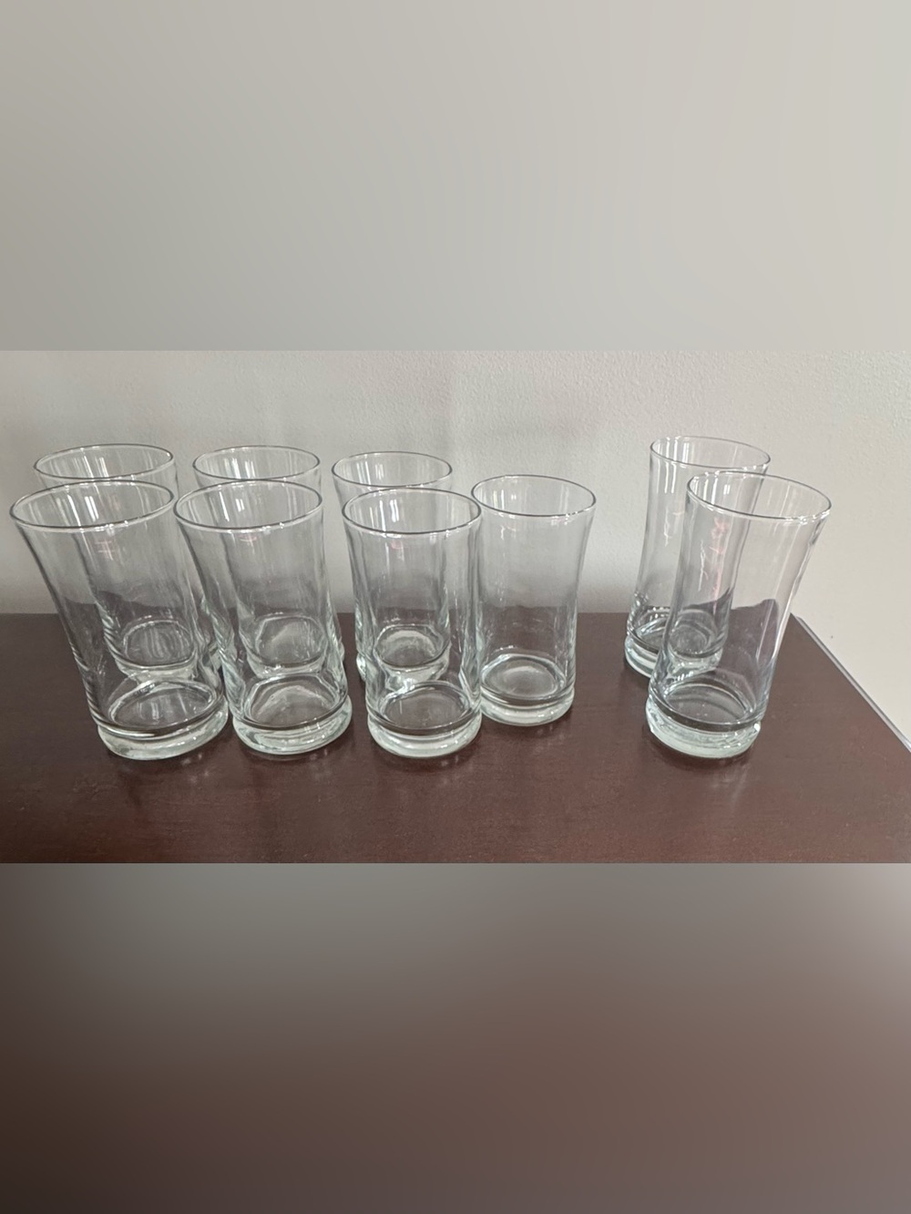 Clear Glass Tumbler Set - Set of 9 Bundle